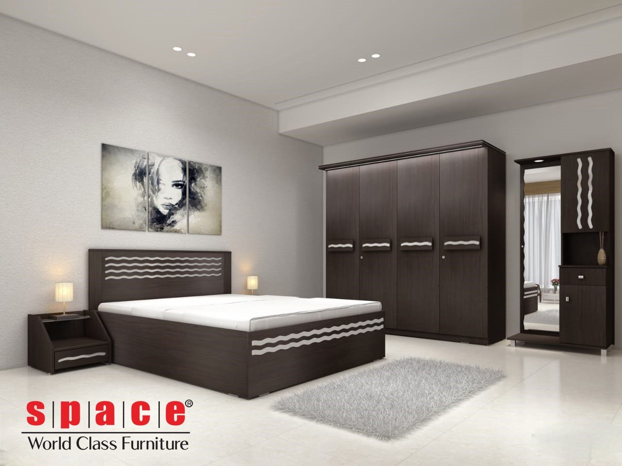 WAVES Modern Bed Design - Space Furniture